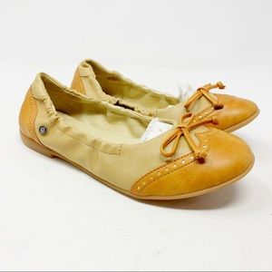 Naturino Big Girl Leather Ballerina Flat Size 3.5